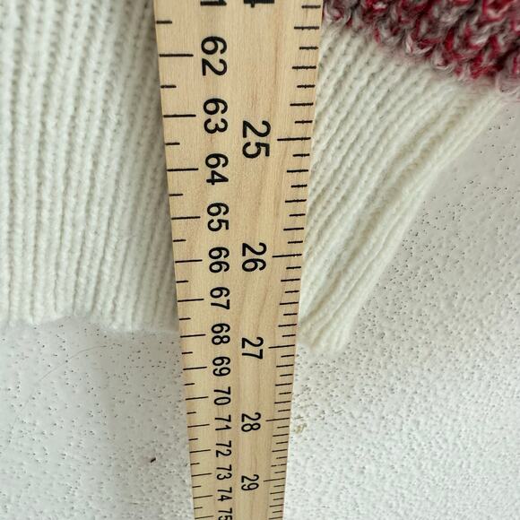 Vtg Striped Sweater Chunky Knit Red White St Johns Bay 90s Retro Holiday Women L - Picture 8 of 8